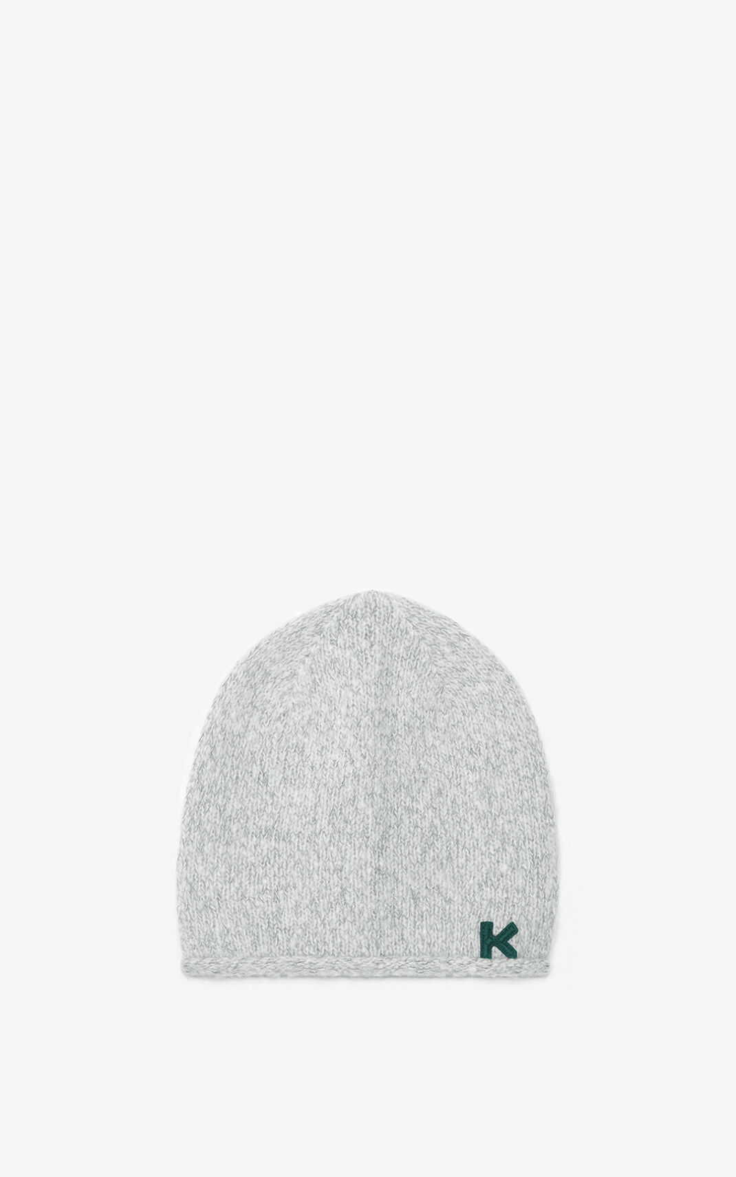 Kenzo K Logo cashmere Beanie Heren Wit | 82071FQJL